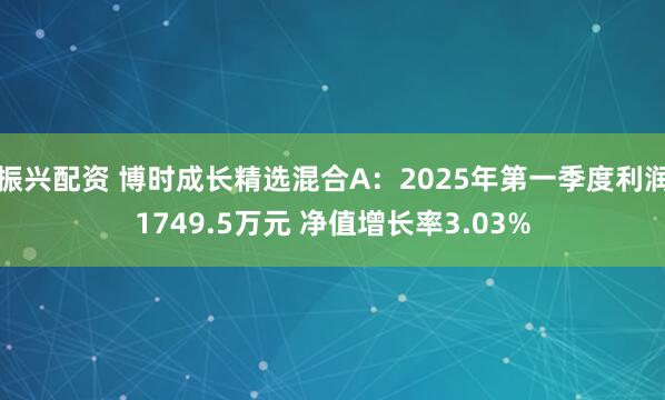 振兴配资 博时成长精选混合A：2025年第一季度利润1749.5万元 净值增长率3.03%